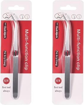 Nail Tools Tweezers Stainless Steel Set of 2 Nail Shaping Tweezers Nail Clip X Shape Nail Shaping Tweezers Nail Shape Tool C Curve Pincher Nail Pinch Tool Nail Pinch Clip Nail Art Supplies