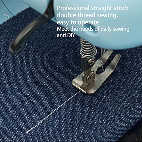 BAMFY Draagbare Naaimachine Elektrisch Praktisch Naaigereedschap Met Verlengtafel En Handnaaimachine Accessoires (Color : Blue) - Image 5