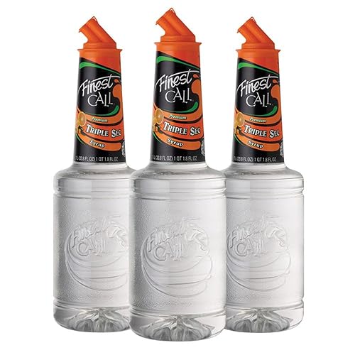 Finest Call Mezcla de bebida prémium de jarabe triple sec, botella de 1 litro (33.8 onzas líquidas), paquete de 3 disponible en Yaxa Colombia