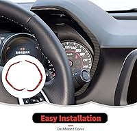 Vista 4 de RT-TCZ Cubierta de fibra de carbono para salpicadero, marco de velocímetro, decoración interior accesorios para Chevrolet Chevy Camaro 2016-2023