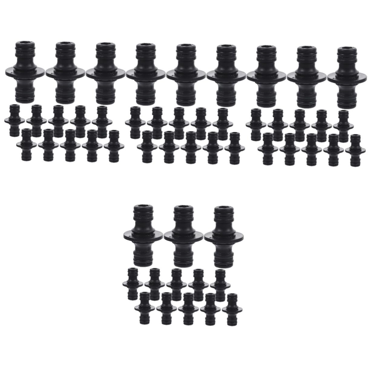 UPKOCH 4 Set Raccordi Per Tubi A Connessione Rapida Adattatore Per Tubo Di Connessione Rapida Irrigazione Connettori Affidabili Per Connettori in Plastica Black 25 Pezzi*4