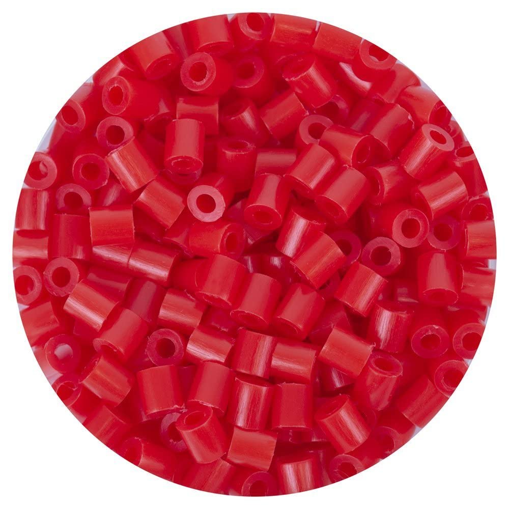 La Manuli Koraliki do Prasowania, ok. 3000 sztuk Koralików Midi (5mm) w pojemniczkach, Odcienie Czerwonego