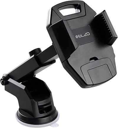 ELZO Soporte M?vil Coche para Parabrisas y Salpicadero, Soporte y Montaje Universal con Ventosa, Negro para X 8 8Plus 7 7Plus, Samsung Galaxy S8 Plus S7 S7 Edge, Smartphone 3,5~6,3