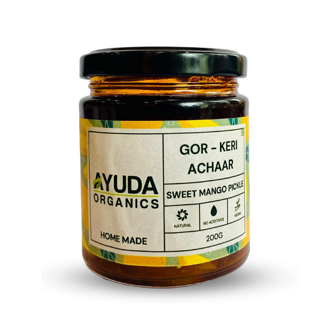 Ayuda Organics Gor Keri Pickle I Meetha Aam Ka Aachar I Sweet Gujarati Mango Chutney I Pure & Hygiene I Homemade Delicious and Tangy Taste I Authentic, No preservative I Ready to Eat (200gm) (B0CDPP673F) Amazon Price History, Amazon Price Tracker