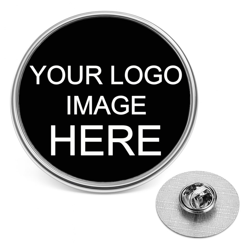 Personalised Pin Badge Your Image, Photo, Text, Logo 22mm Round Metal Lapel Pin With Butterfly Clutch Clasp (30x Pins)