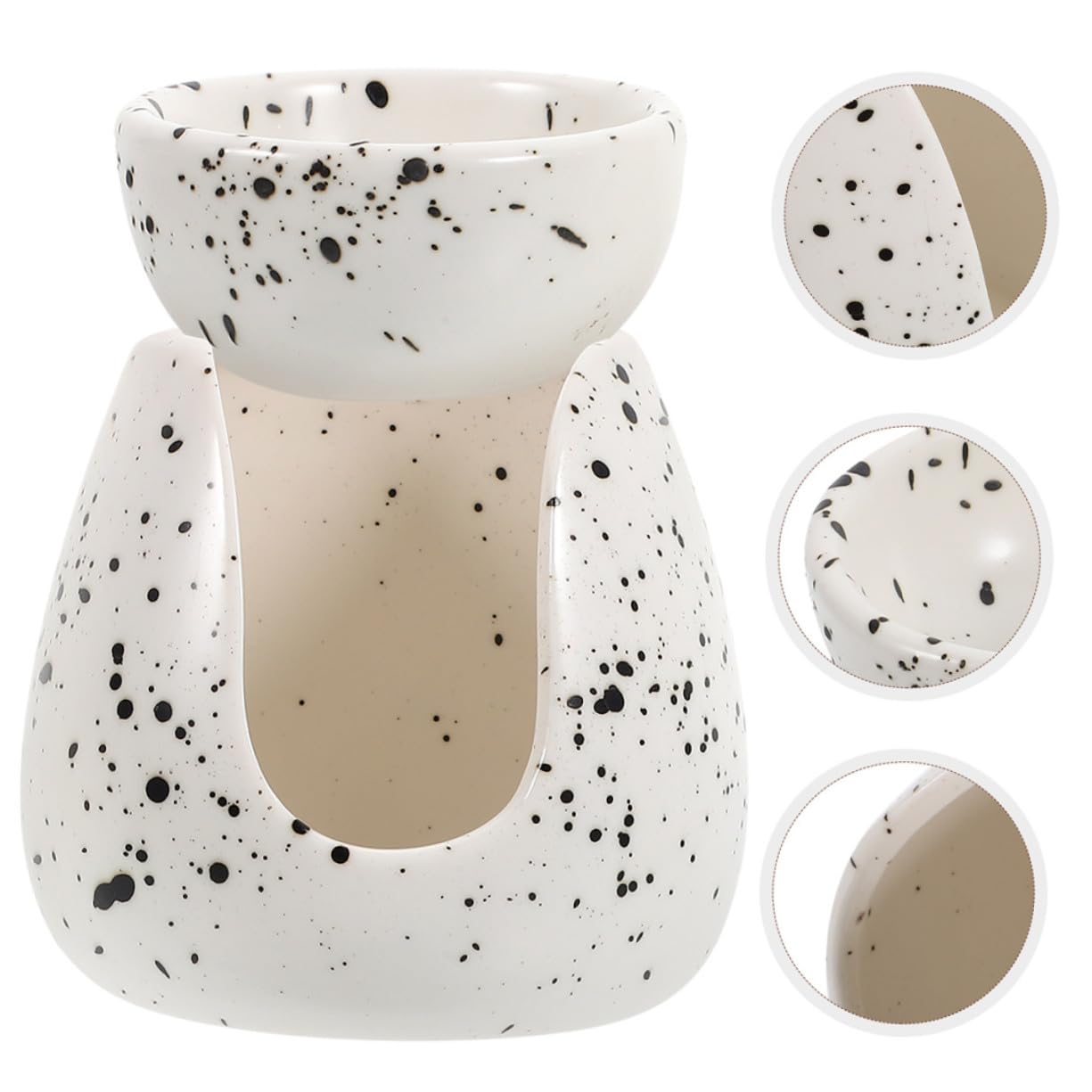 Zerodeko 2piezas Quemador de Aroma de Cerámica Difusor de Aceites Esenciales para Dormitorio Sala de Estar Calentador de Cera para Ambiente Diseño Nórdico