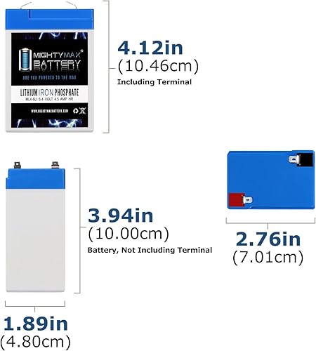 Miniatura 2 de Mighty Max Battery Batería de repuesto de litio de 6V 4.5AH compatible con Peg Perego California Bike - ED010