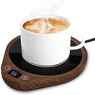 MQUPIN Coffee Mug Warmer,Upgrade Mug Warmer for Desk with 3 Temperature Settings (130F/150F/176F), Smart Mug Warmer with 4H Auto Shut Off &1-12 Hour Timer for Coffee,Tea,Milk,Beverage,Candle