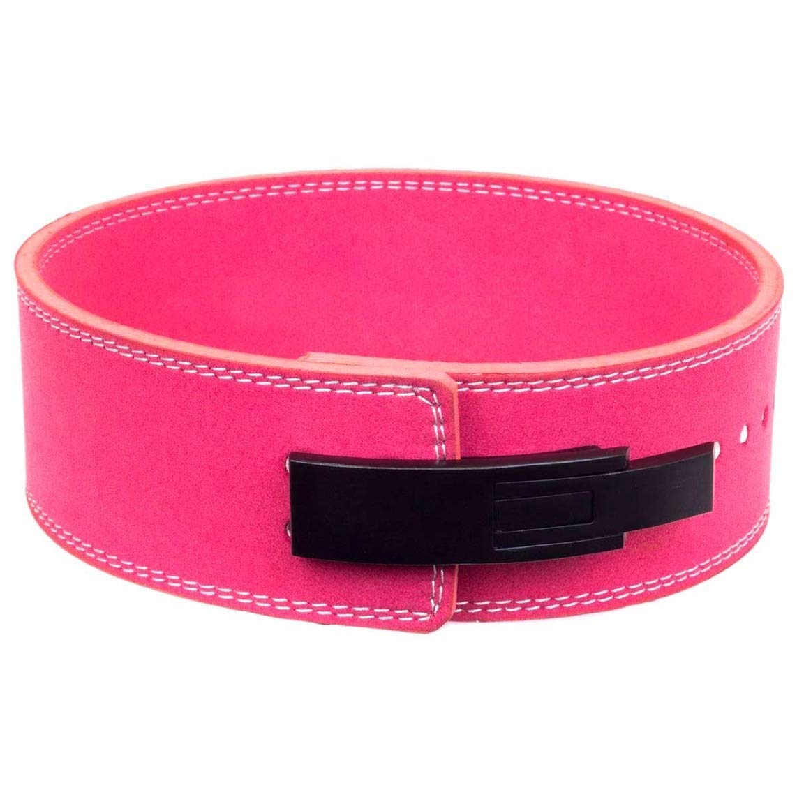 Strengthshop Pas trójbojowy, 10 mm, różowy, z klamrą do składania Riot, certyfikat IPF/BVDK, XS - L