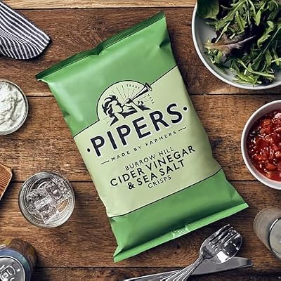 Pipers - Cider Vinegar & Sea Salt Crisps - 24 Minibags