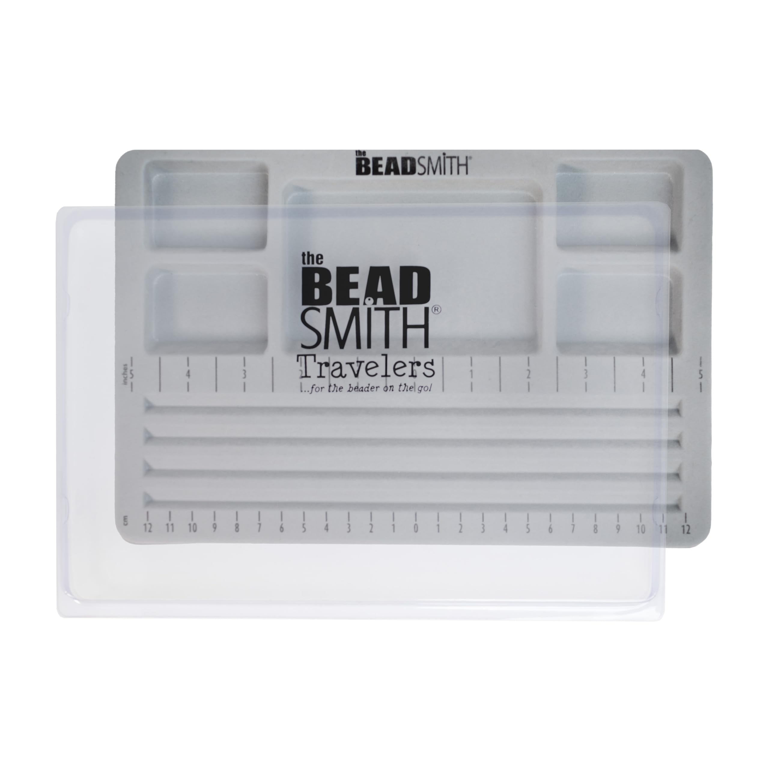 The Beadsmith Mini Bead Board, Grey Flocked