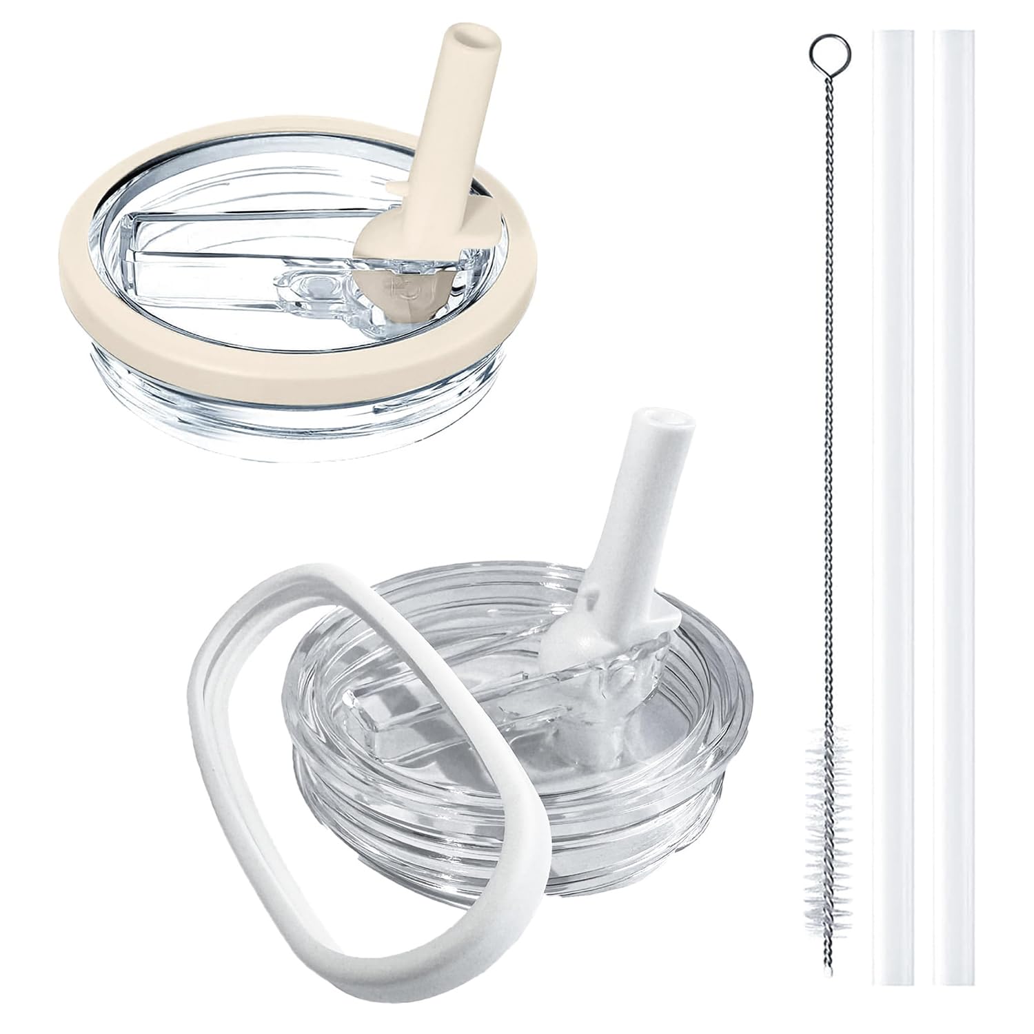 Aooiiysd 2 Pack 40 oz Stanley Lid Replacement, with Leak Proof and Flip Straw Lid, Stanley Cup Accessories, for Stanley Quencher H2.0 40 oz Tumbler (