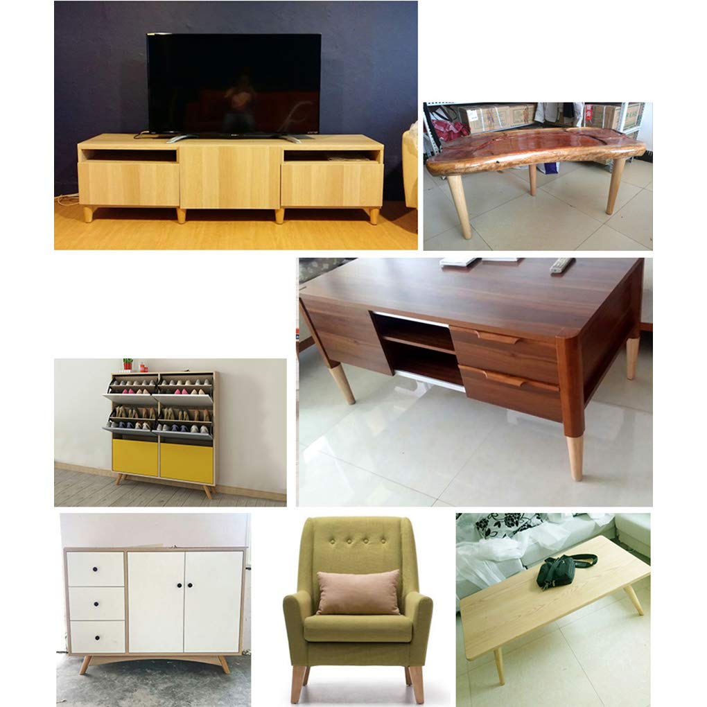 4 pezzi gambe in legno massello di ricambio coniche mobili piedini per mobili per divano, letto, armadietto, sedia, divano, gambe per mobili in legno, filettatura M10