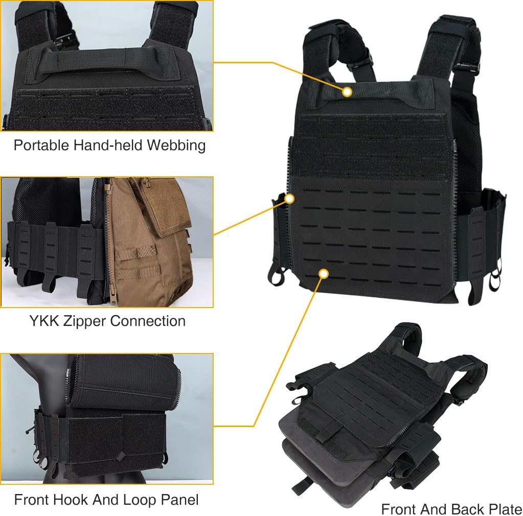 IDOGEAR Tactical Airsoft Molle Modular Camouflage Paintball CS Outdoor Adjustable Lightweight Combat Training Vest