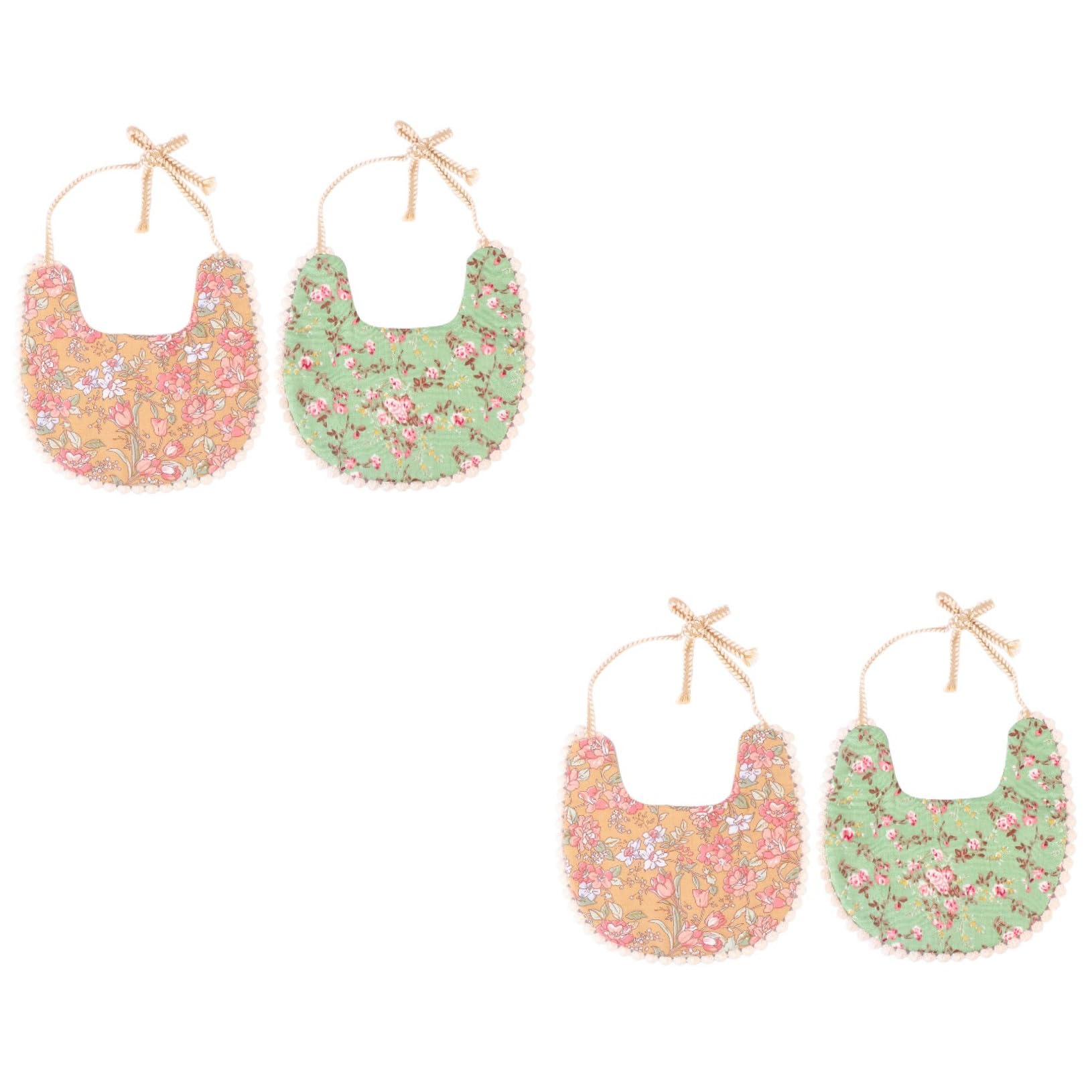ibasenice 4piezas Baberos Unisex De Algodón Para Bebés Doble Capa Absorbentes y Suaves Para Bebés Que Salivan y Dentición Perfectos Para Uso Diario Guarderías y Paseos