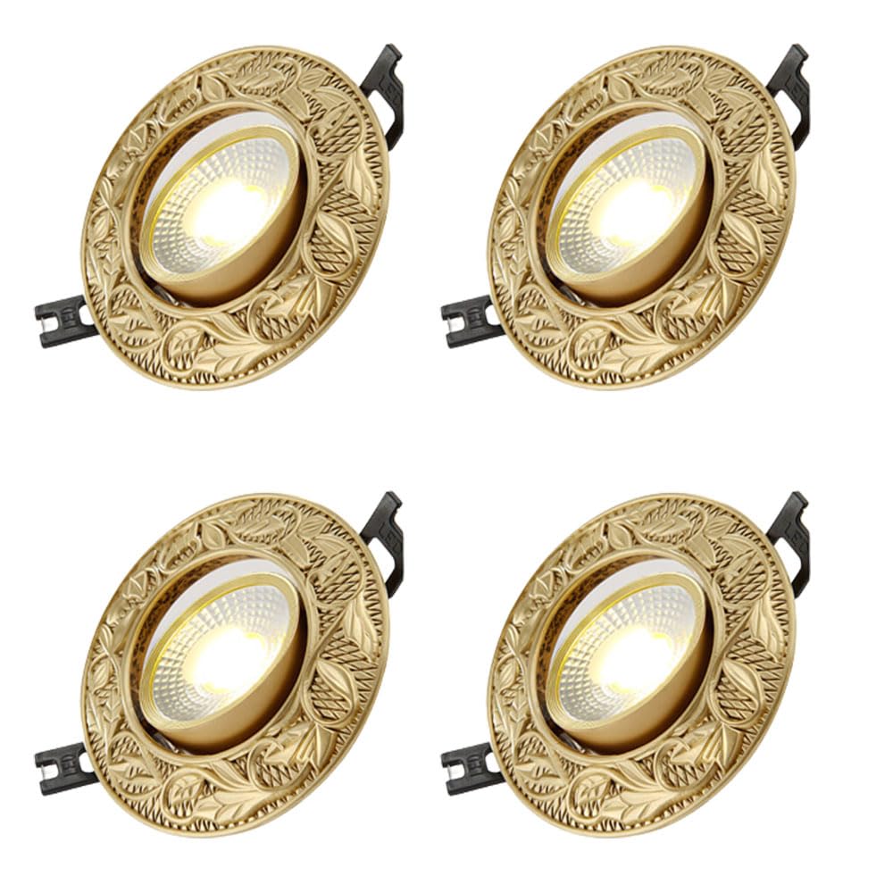 Spot encastré LED 9 pouces dimmable plafonnier laiton pour couloir
