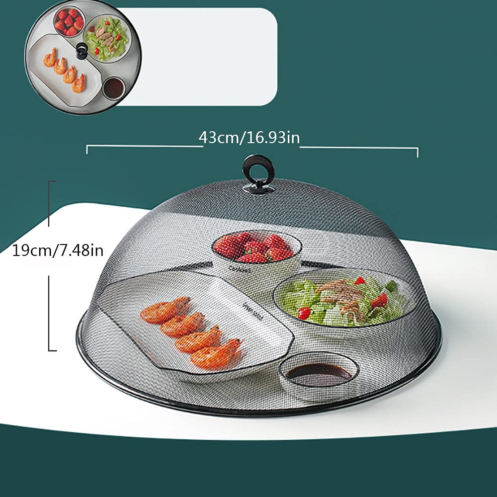 2 Pièces Housses Anti-Mouches Pliables 12 Pouces - Couvertures En Maille Pour Aliments, Pique-Niques Et Barbecue
