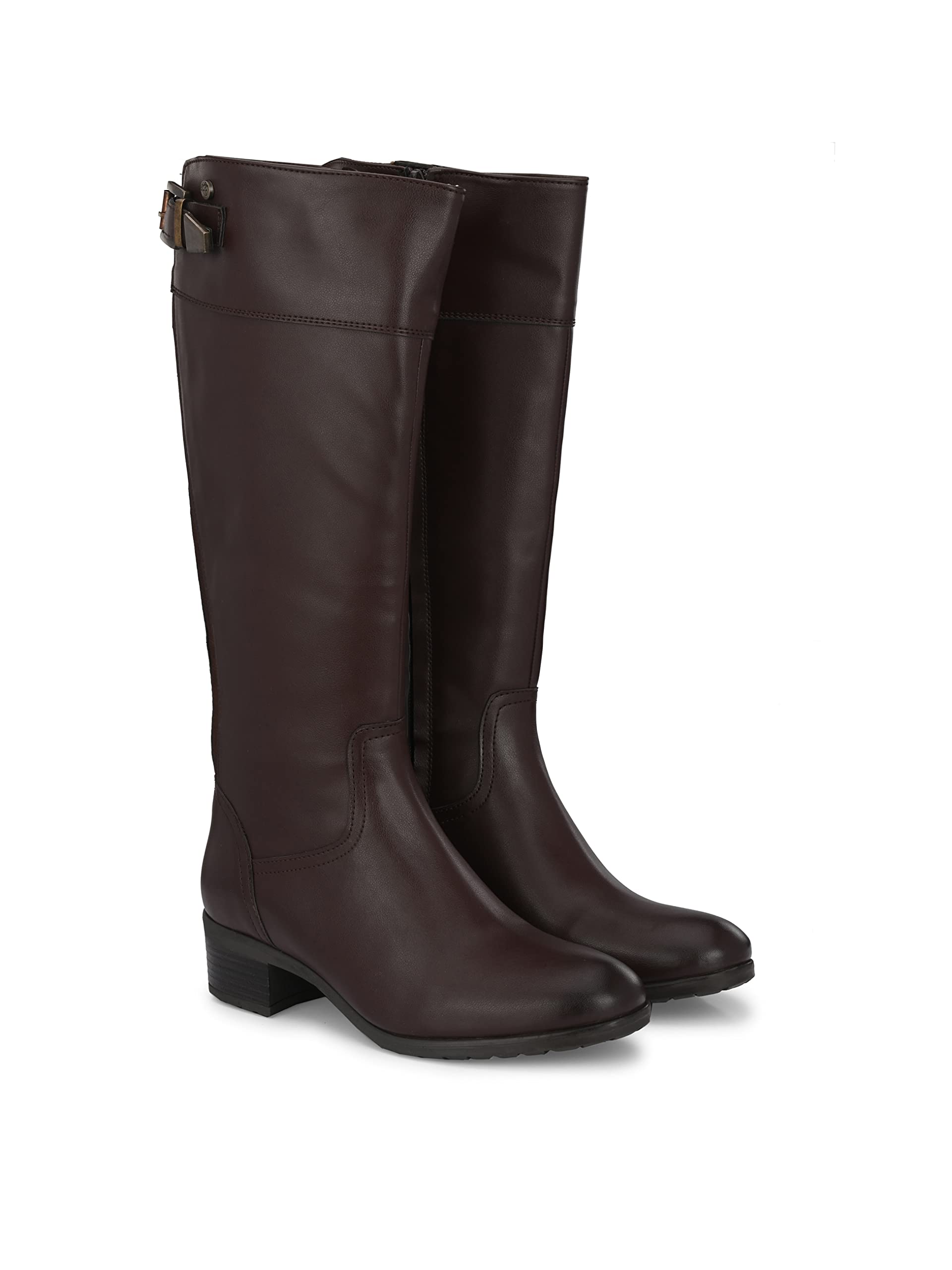 Delize Brown Women Vegan Leather, Knee Length Boots 60072-36 (B0BTHTVDGW) Amazon Price History, Amazon Price Tracker