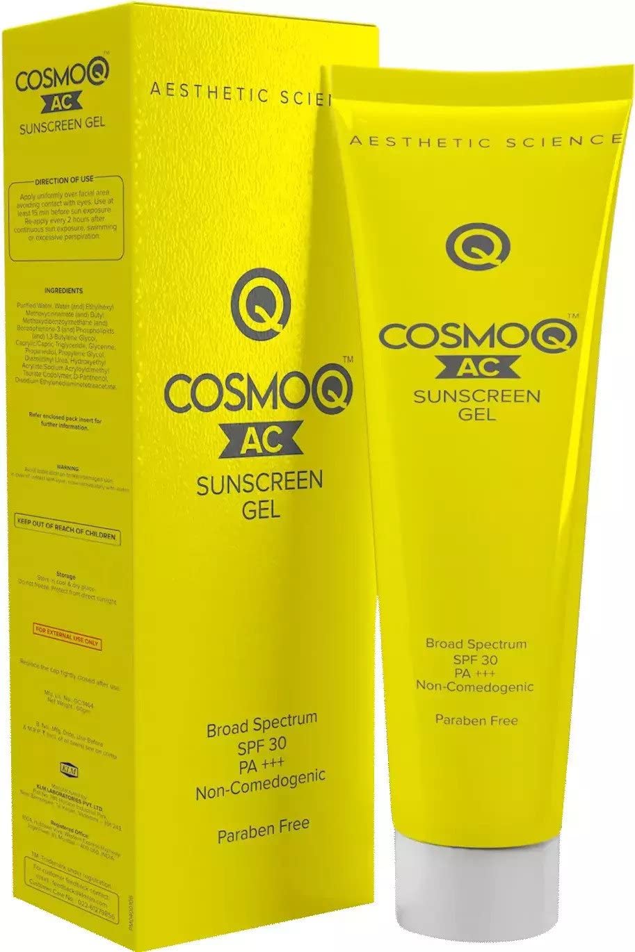 Cosmoq Ac Sunscreen Gel 60gm SPF 30 PA+++ (PACK 1)