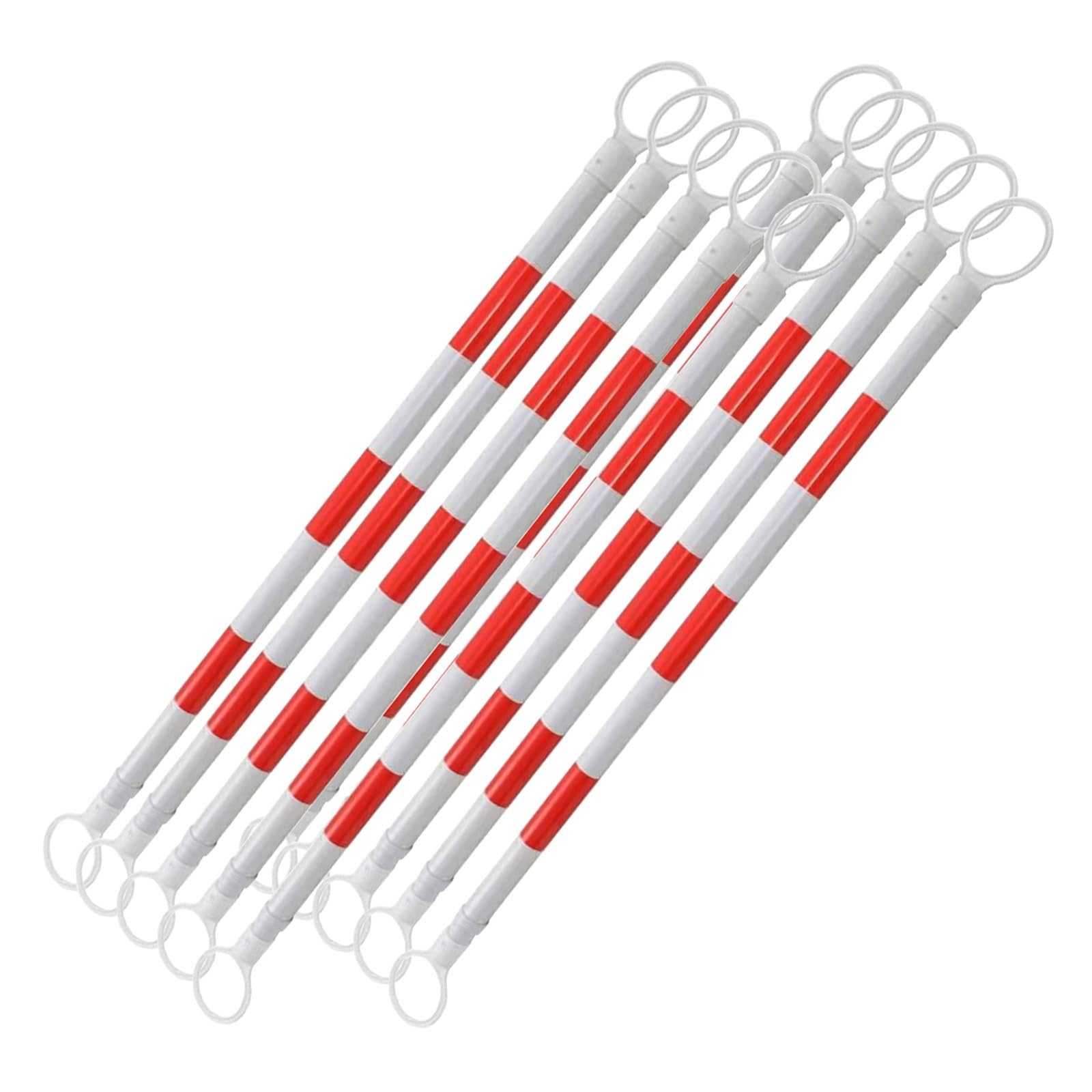 WOTZOV Expandable Traffic Cone Bar, Retractable Barrier Pole With Reflective Film, Temporary Crowd Control System For Construction Sites, Loading Docks, Traffic Management - 10