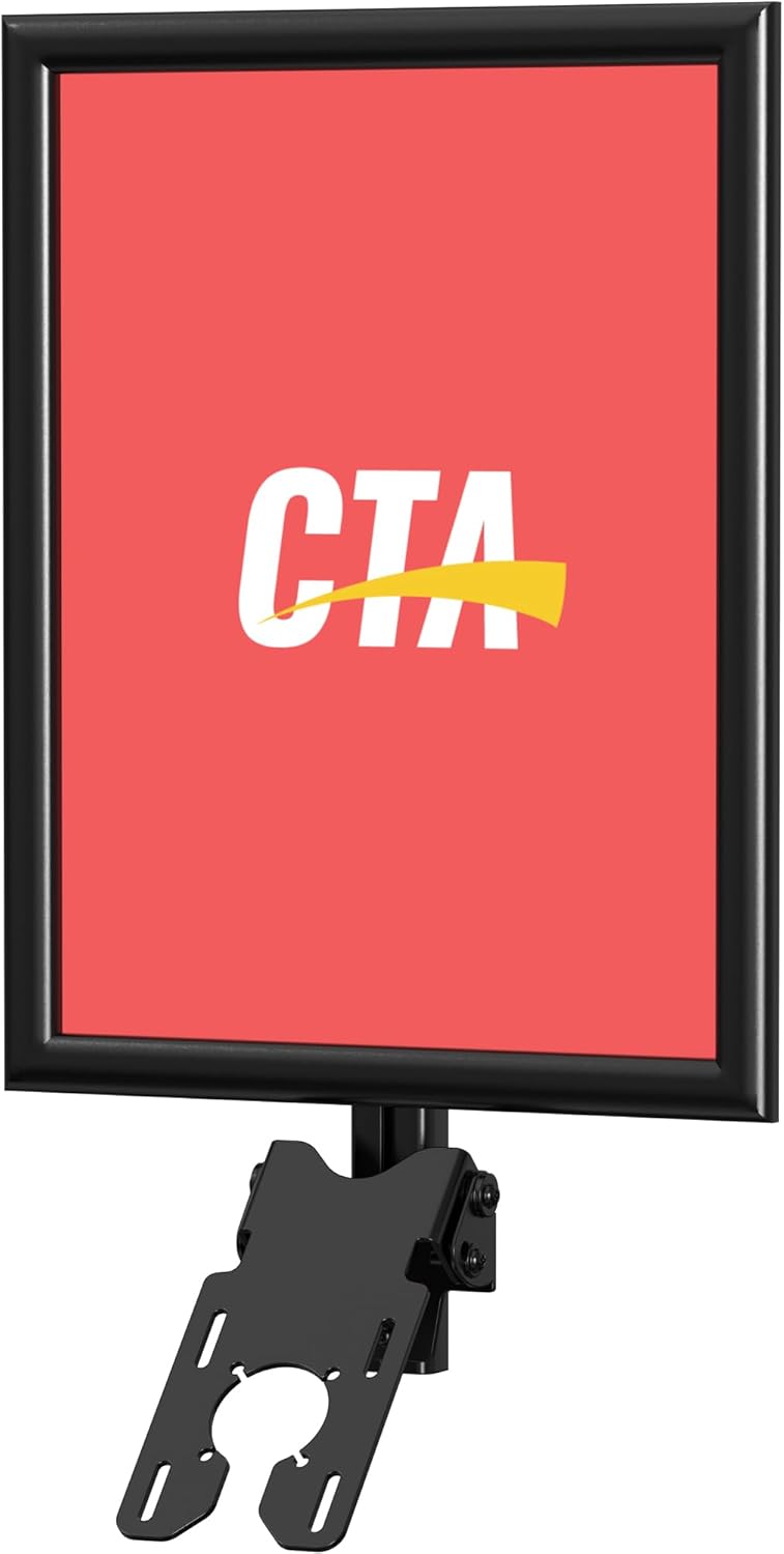 Add-On Graphic Frame – CTA Add-On Graphic and Bracket with VESA Attachment for All CTA Floor Stands & Other CTA Products (ADD-Graphic)