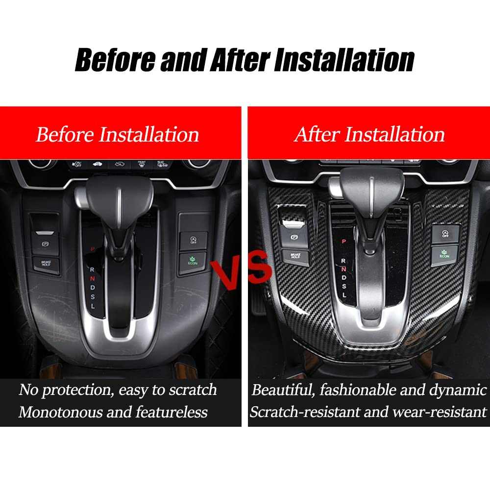Embellece Tu Honda CR-V 2017-2022: Cubierta De Fibra De Carbono Negra Para Panel De Cambios