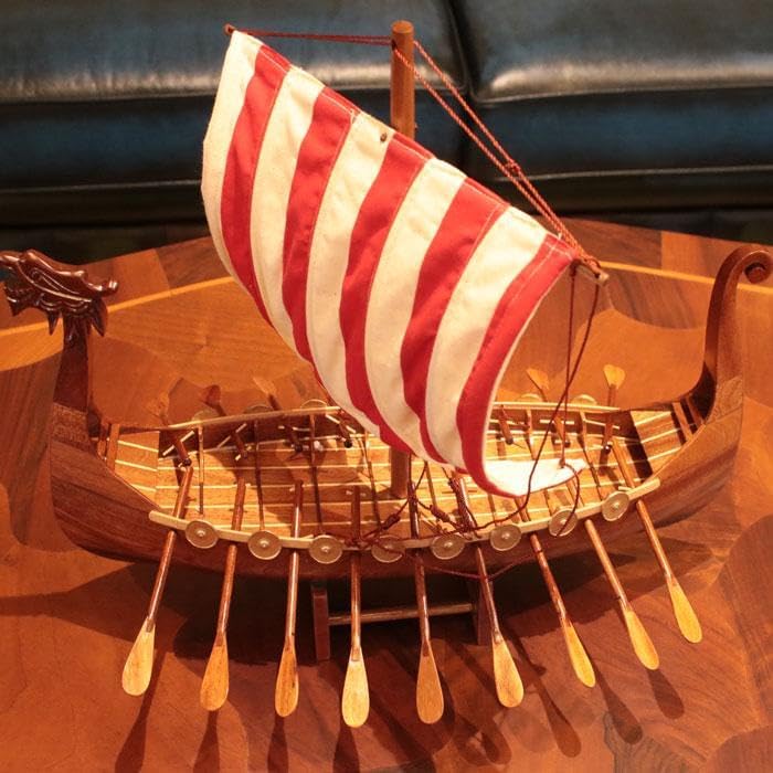 ヴァイキング船 ウッドモデル 男前インテリア 帆船模型 雑貨 223-337