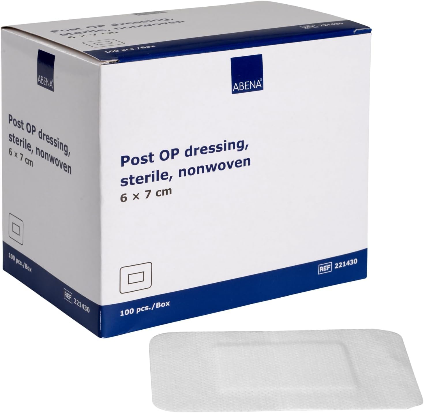 ABENA Plasters for Wounds | 100 in A Pack | 6 x 7cm Wound Dressings. Adhesive Dressings for Wounds. ABENA Plaster Strips are Suitable to Be Used As Blister Pads and Plaster Bandages