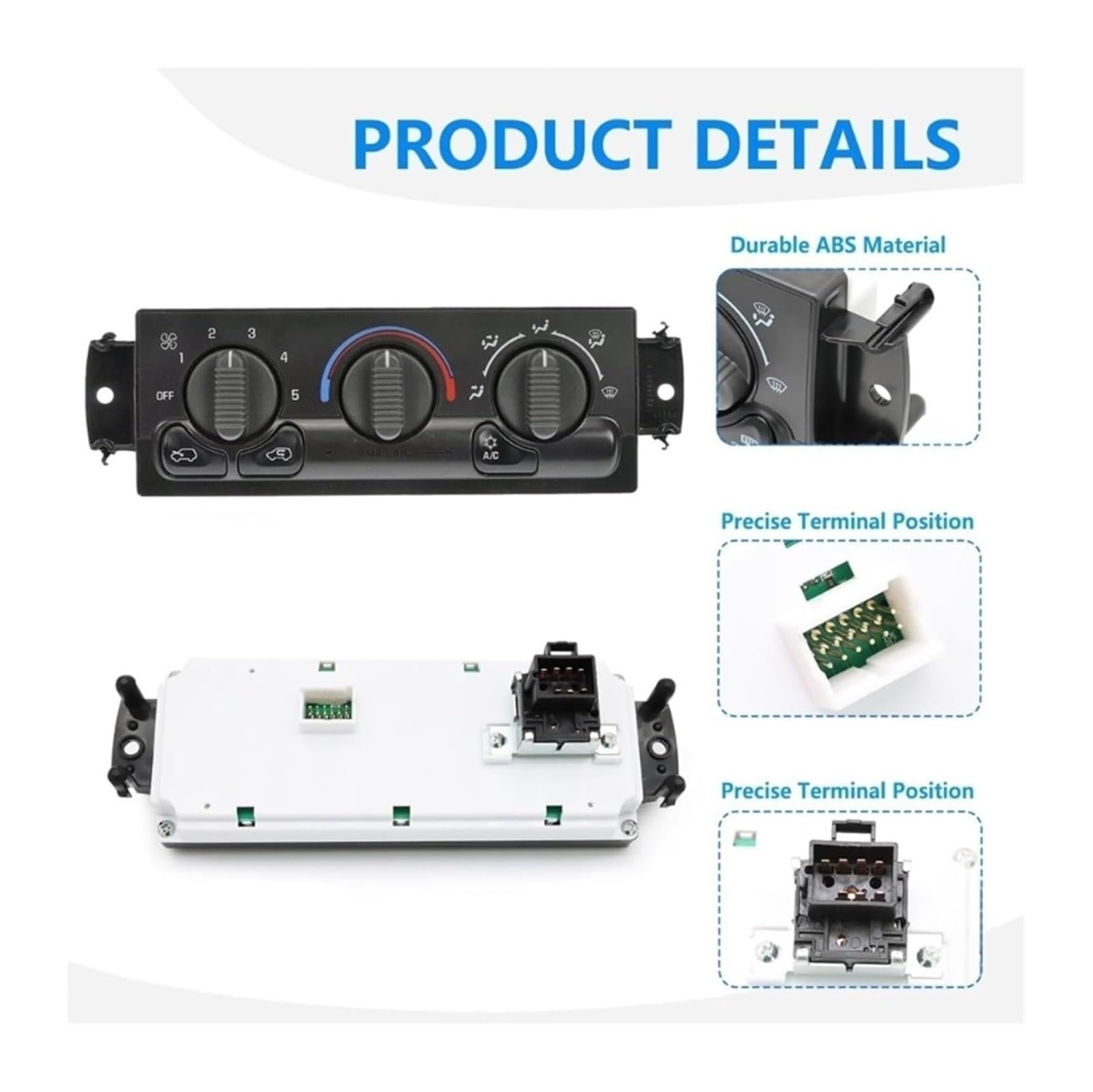 Ensamblaje Control Aire Coche Para 1500 2500 3500 599-266 Módulo De Control Climatización Delantero Panel Calefacción Y Aire Acondicionado HVAC