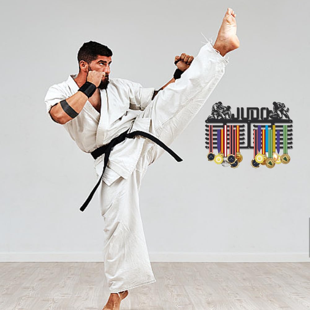 SUPERDANT Portamedallas Deportes Medallas de Metal Organizador de Medallas de Pared Gancho Antideslizante Regalos para Atletas