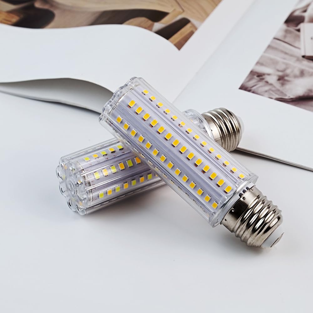 Paquete de 2/10 Bombillas LED de maíz E27, 24 W LED 2400 LM Blanco cálido 3000 K Bombillas LED de araña, protección Ocular LED Bombilla de maíz de Ahorro de energía para iluminación del hogar