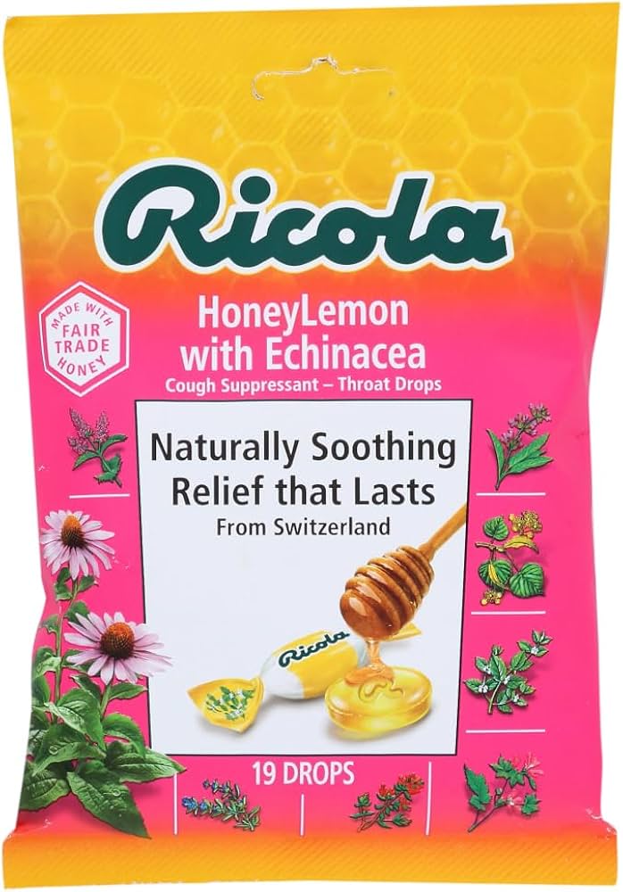 Amazon.com: Ricola Cough Suppressant Throat Drops, Honey Lemon