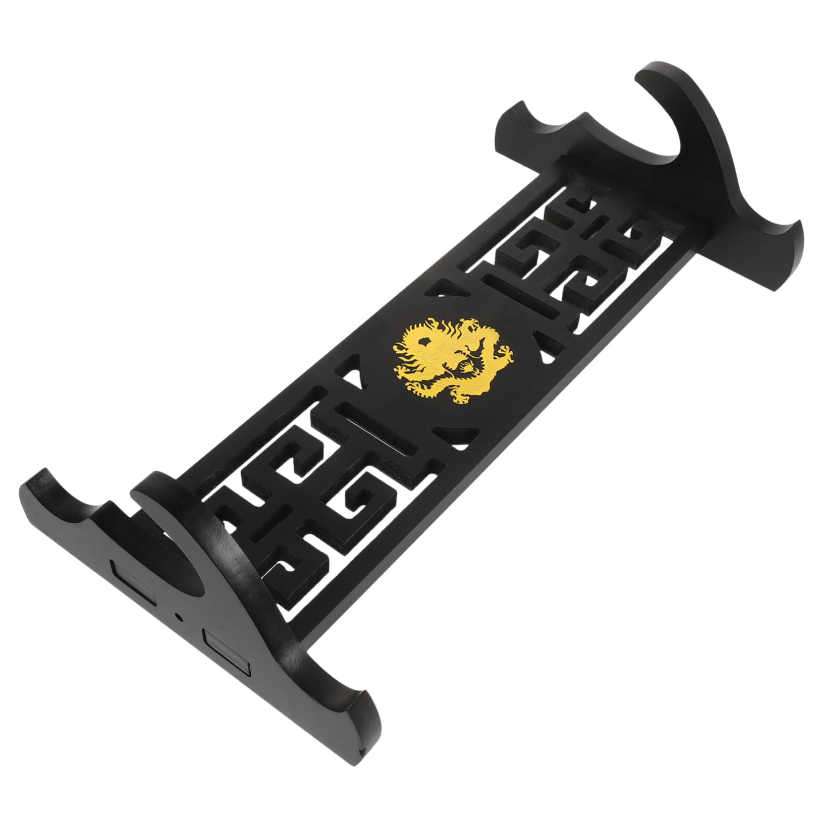 SUPVOX Vertical Sword Stand Wooden Sword Mount Hollow Design Space-saving Display Home Decorative