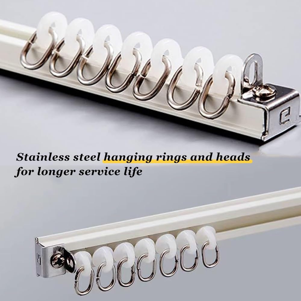 Selbstklebende Schiene, einfache Installation, kein Bohren erforderlich, perfekt für Zuhause, Büro und Mietwohnungen, 600 cm lang, vielseitig einsetzbar und Fensterbehandlung, Solut