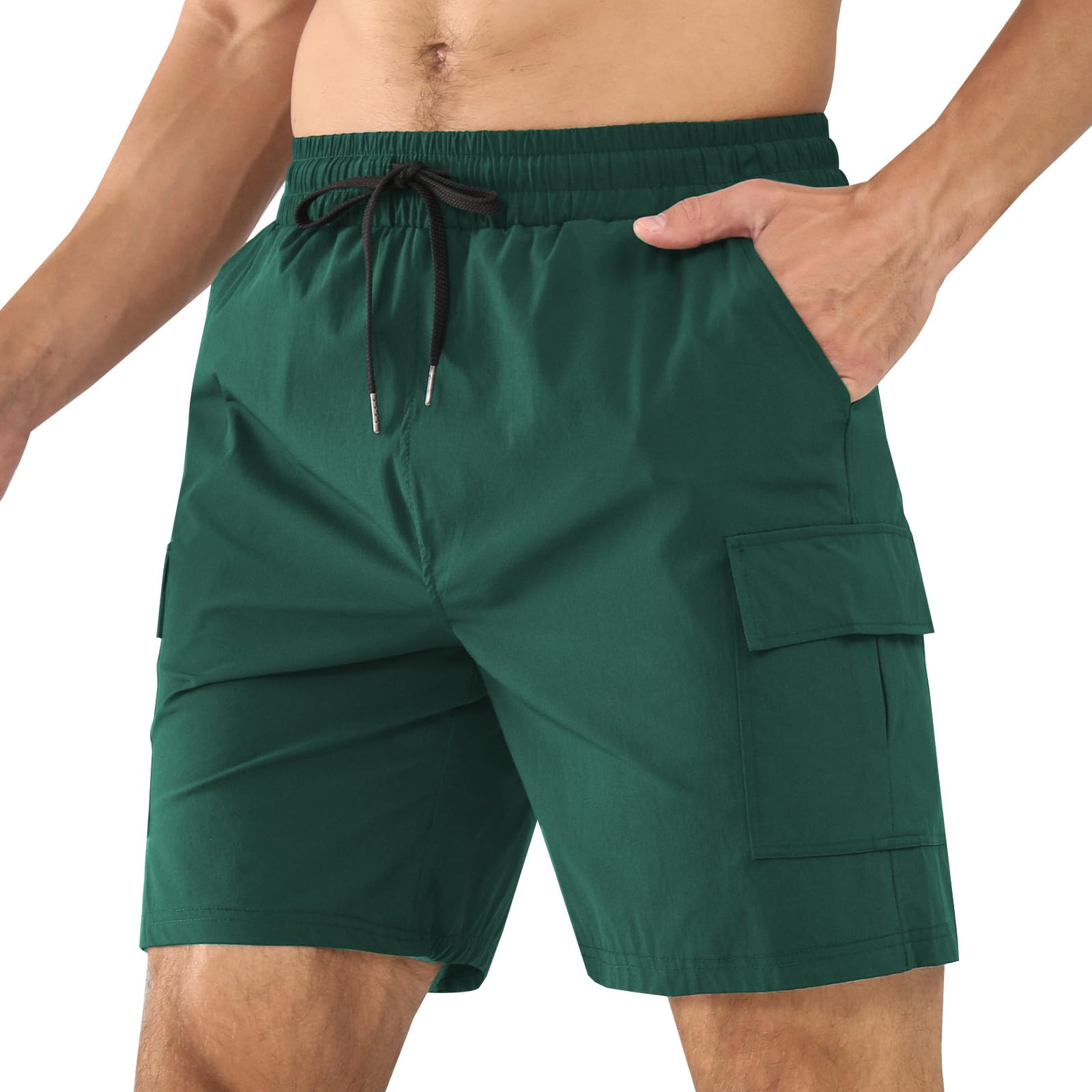 Superora Uomo Cargo Pantaloncini Traspiranti Asciugatura Rapida e Elasticizzati in Forma Rilassata per Il Tempo Libero, Sport, Casual, Pantaloncini da Lavoro di Utilità con Tasche Multiple