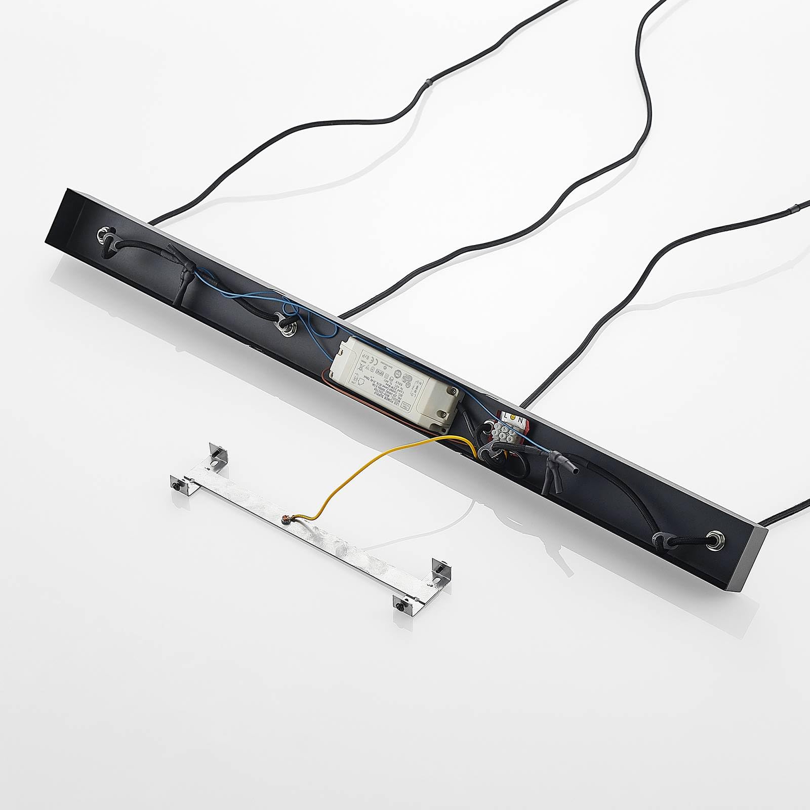 Arcchio LED Esstisch Pendelleuchte, Hängeleuchte schwarz 4-flammig Hängelampe Esszimmer Wohnzimmer Küche Pendellampe Küchenlampe Wohnzimmerlampe