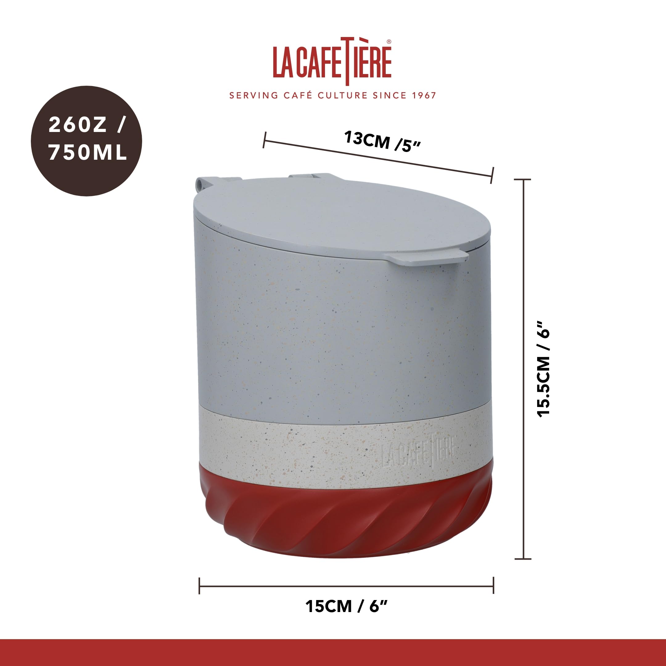 La Cafetière Renew Composter and Coffee Knockbox, 75ml Espresso Dump Bin für Kaffeesatz mit Abnehmbarer Klopfstange und rutschfestem Boden