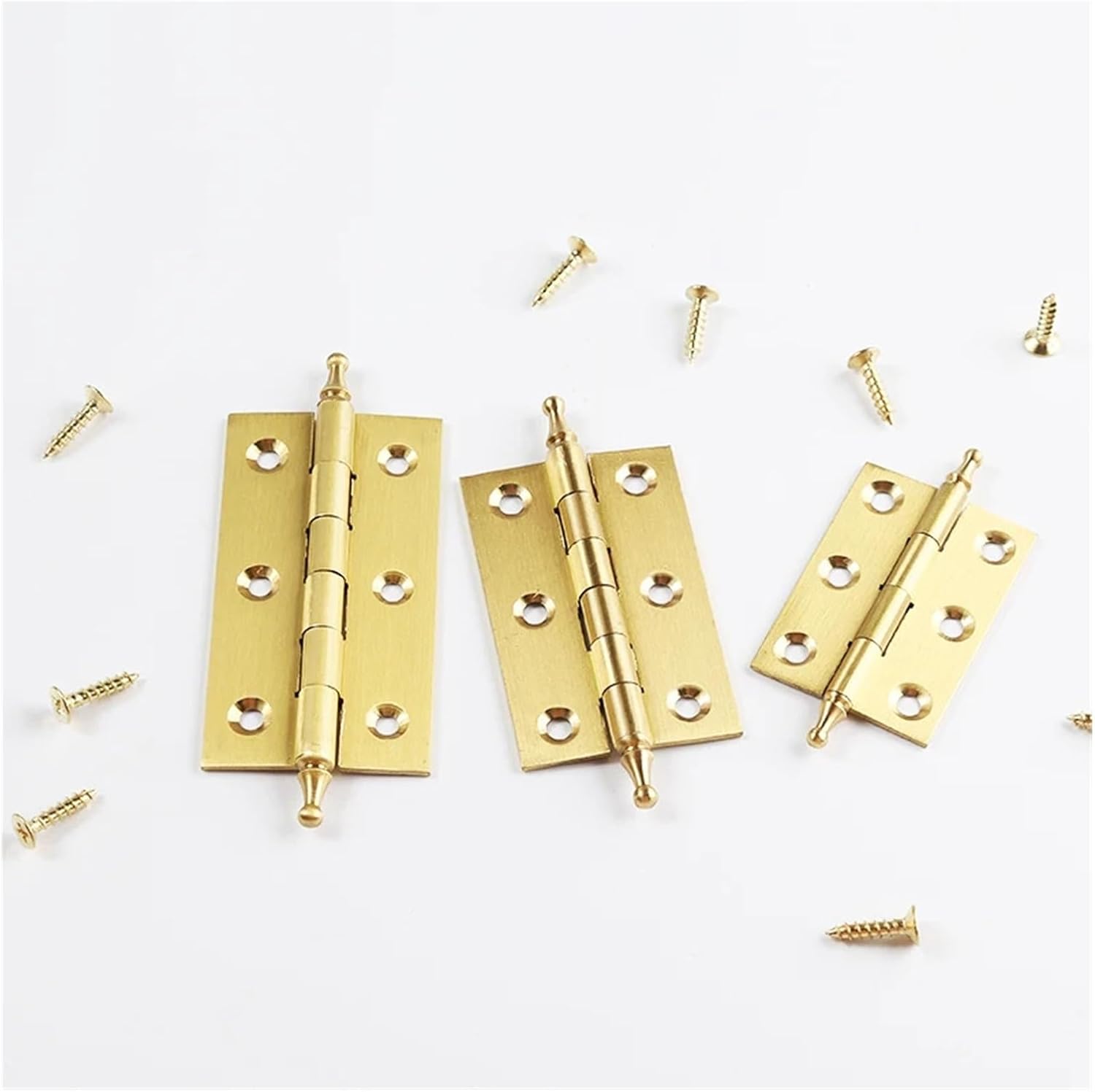 Frame Concealed Cabinet Door Hinge 1pcs Brushed Brass Decorative Cabinet Cupboard Door Butt Hinges Gold 2/2.5/3 Inch(2 inch)