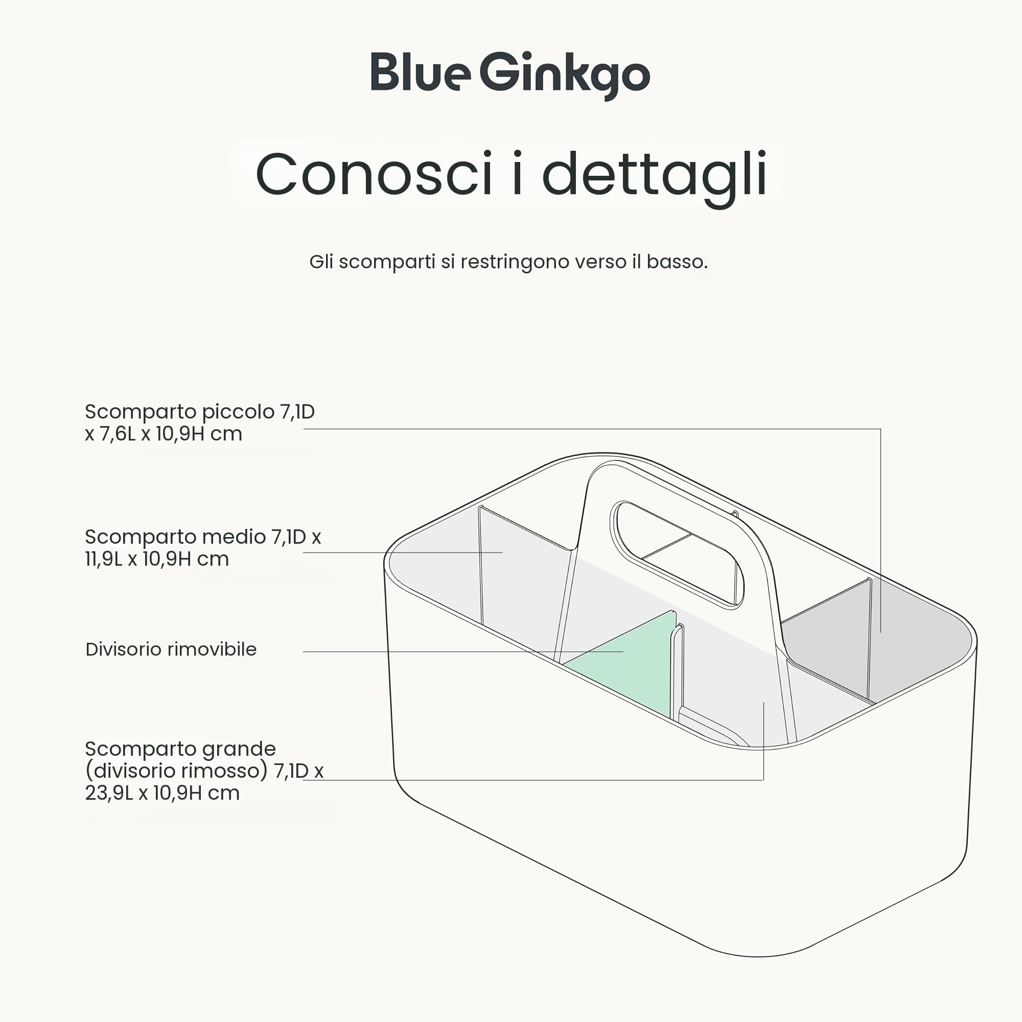 BLUE GINKGO Organizer Impilabile – Portaoggetti Portatile Made in Korea per Bagno, Ufficio, Articoli Creativi o Scolastici (Rettangolare, Rosa)