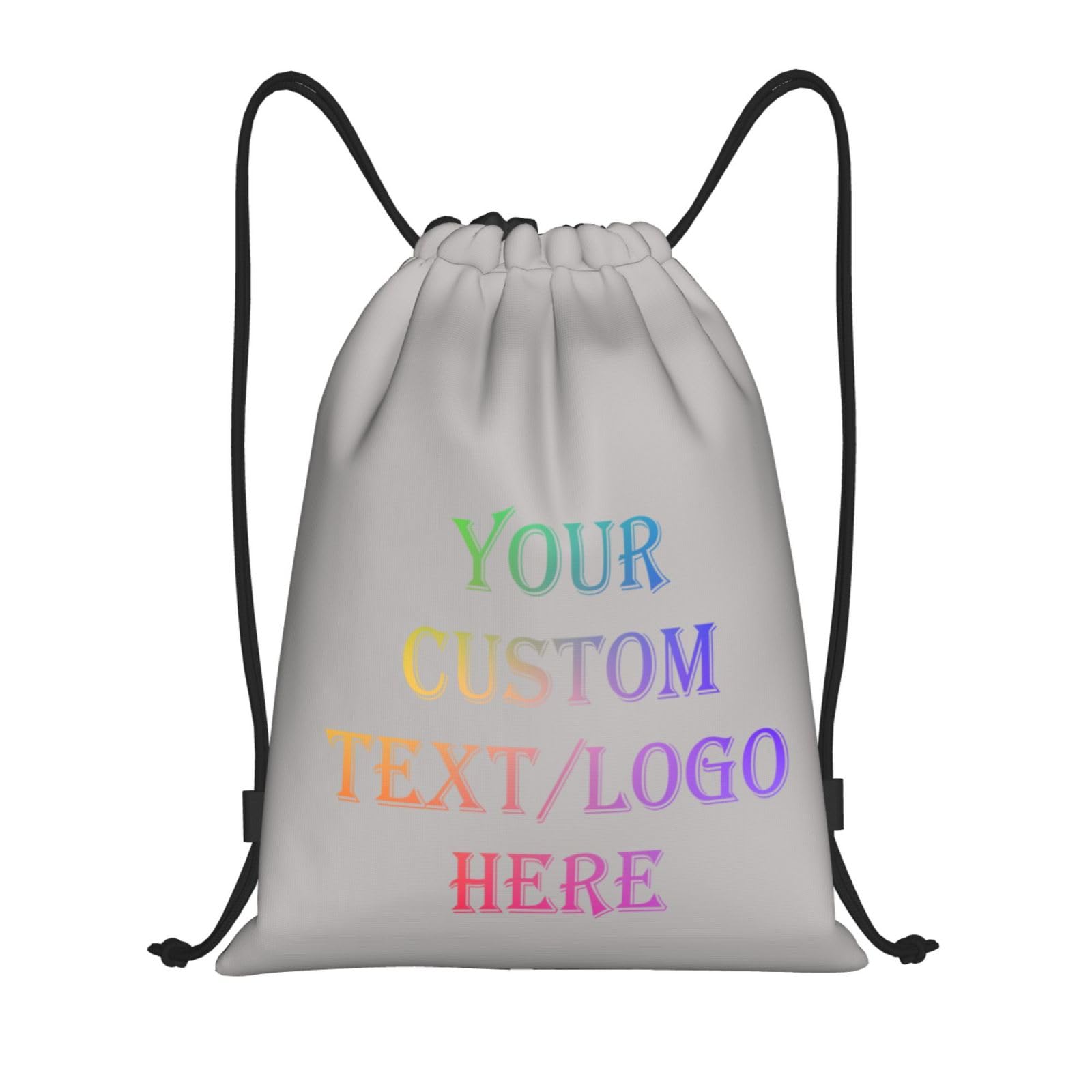 Tingwei Personalised Backpack custom Drawstring Bag Add Photos/Logo/Text Sports Bag for Men and Women, Waterproof Sport Bag, Swimming Bag, ideal for the Gym and Sports