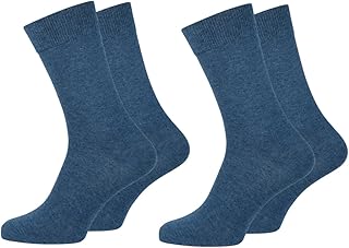 Nur Der Pack of 2 Cotton Business Socks Classic with Comfort Waistband Men