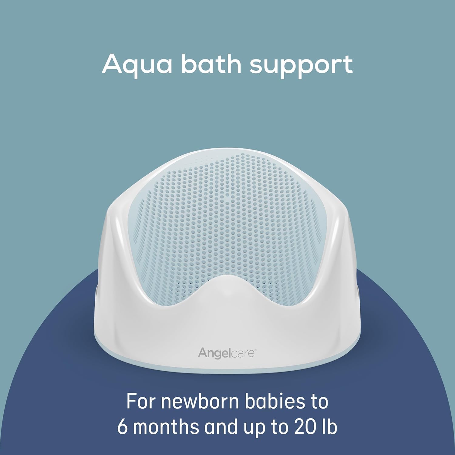 Angelcare Baby Bath Support, Aqua, for babies less than 6 months of age, Made in Canada - 3