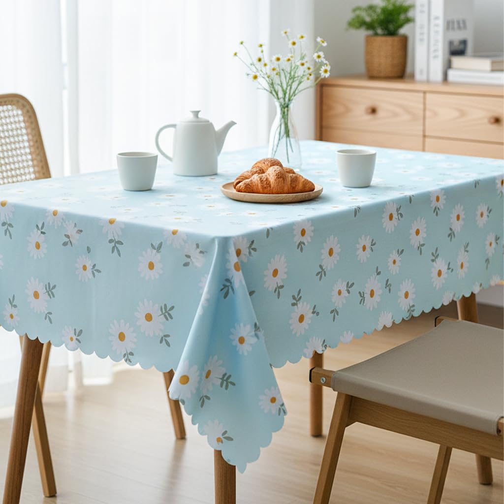 ZIBUYU® Tablecloths for Rectangle Tables, Waterproof PVC Tablecloth-image-35