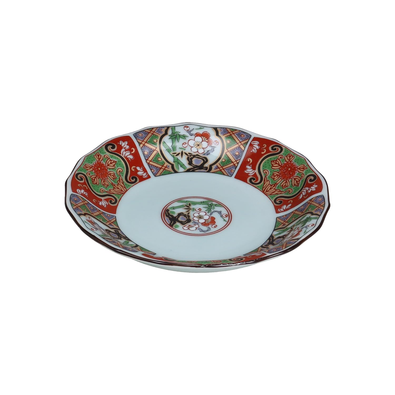 Yukui Romantic Small Plate Nishiki Arita Ware, Kyoimari Style, Gorgeous : Home & Kitchen