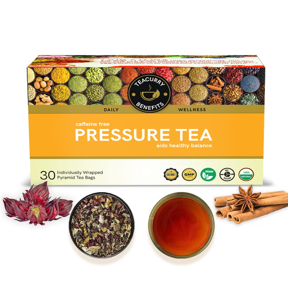 TEACURRY Heart Tea (30 Tea Bags) - Helps Balance Blood Pressure | Heart Tea for High BP (B09872ZJQJ) Amazon Price History, Amazon Price Tracker