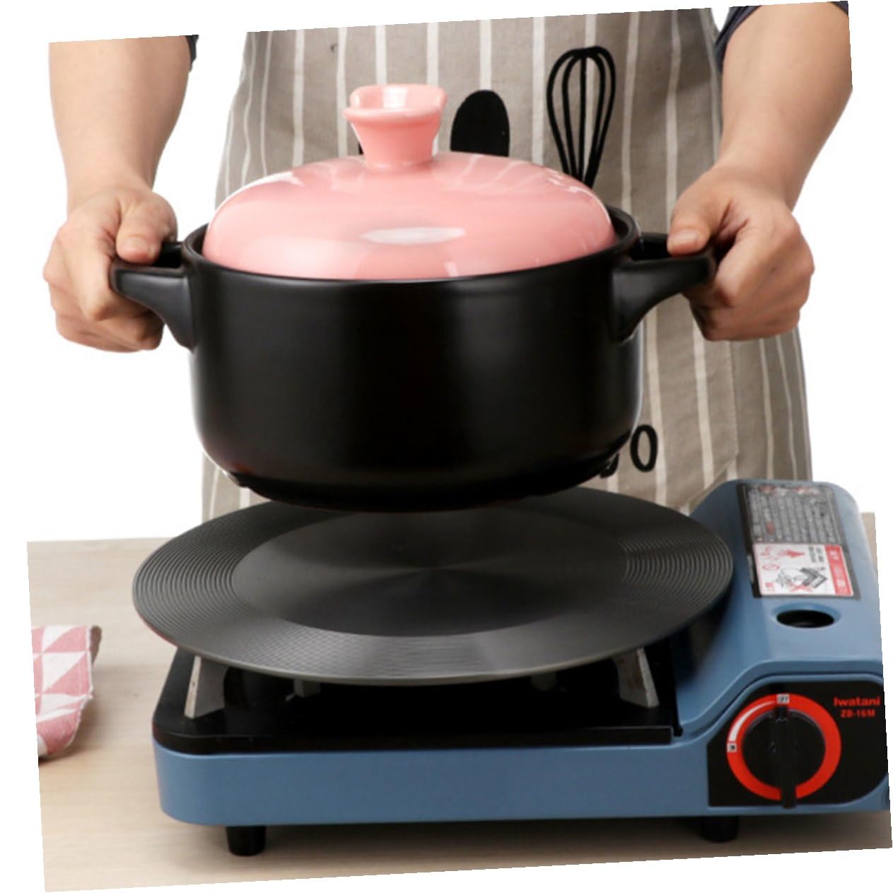 VANZACK Piastra Diffusore di Calore in Alluminio per Fornello Gas Vassoio di Scongelamento Pratico per Cucina Protezione per Pentole e Padelle