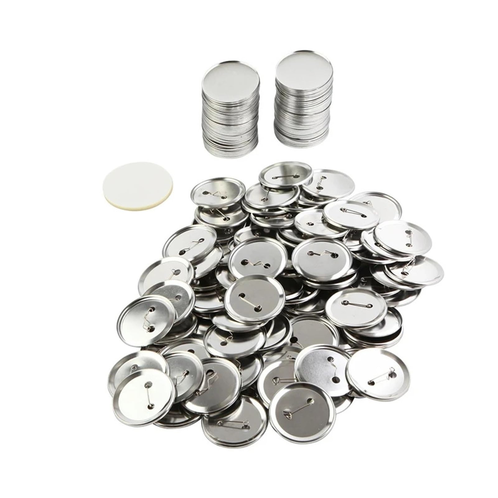 Teile zur Herstellung von Anstecknadeln und Knöpfen, 100er-Set, 58 mm, rund, Materialien for Knopfmacher, Presse, Kunsthandwerk, DIY Für Basteln