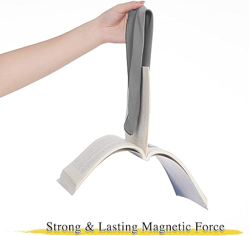 Miniatura 10 de NICETOWN Alzapaños magnéticos fuertes para cortina de pared, sin tornillos, perfectos para cortinas (azul marino, 18.5 x 4 pulgadas, juego de 4)