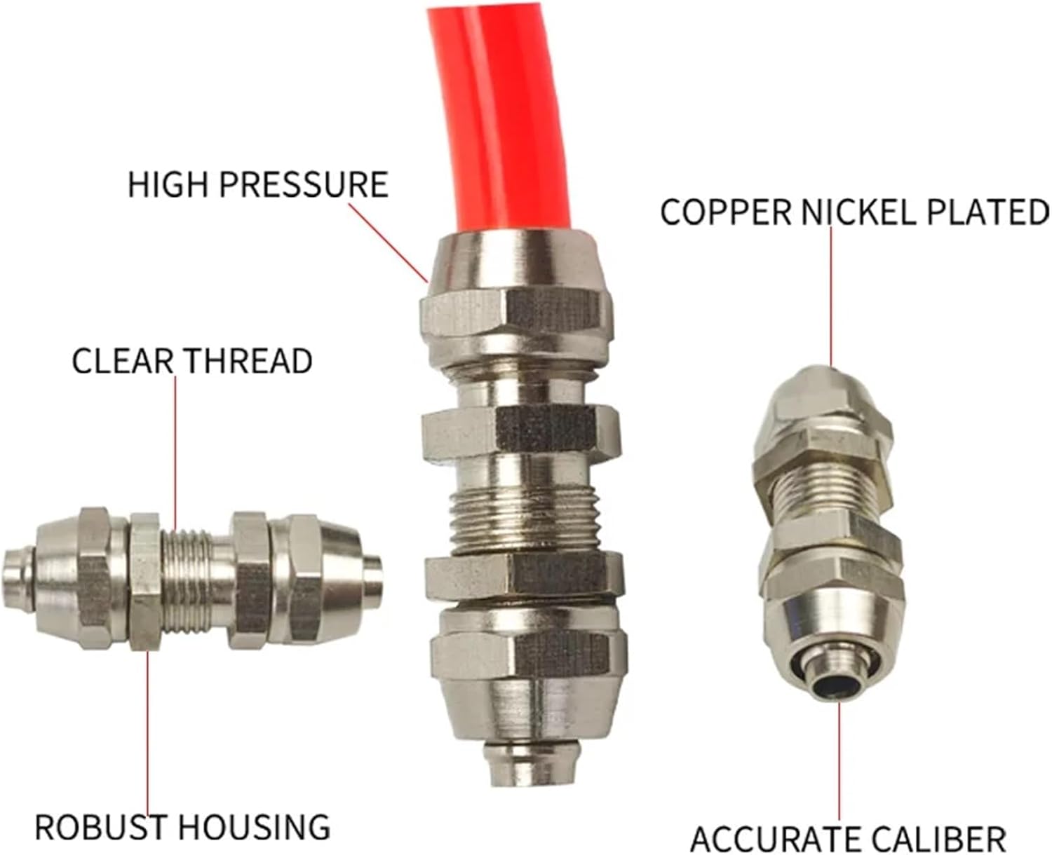 Pneumatic Fitting KL-PM4/6/8/10/12/14/16 Quick Twist Straight Threa Copper High Voltage Lock Female Air Connector 1Pcs(KL-PM10)