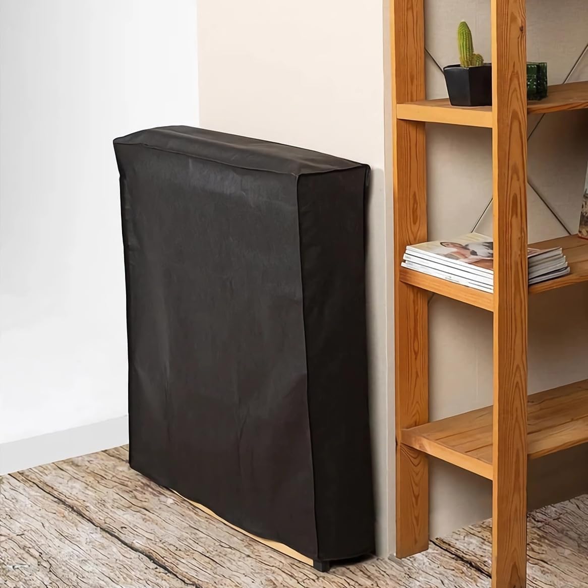 Klappbar Relax-Liegestuhl Abdeckung, Wasserdicht, Winddicht, UV-Beständiges, Schwerlast 210T Oxford Gewebe Schutzhülle für Gartenliege Sonnenliege Relaxliegen (Schwarz) (102 * 33 * 104cm)